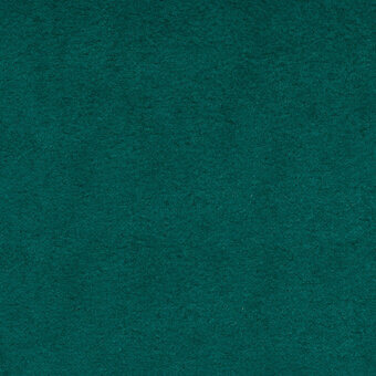 Teal Novabuk fabric sample with a dense, short pile texture and matte finish, labeled “bolzan letti” with material code 69.